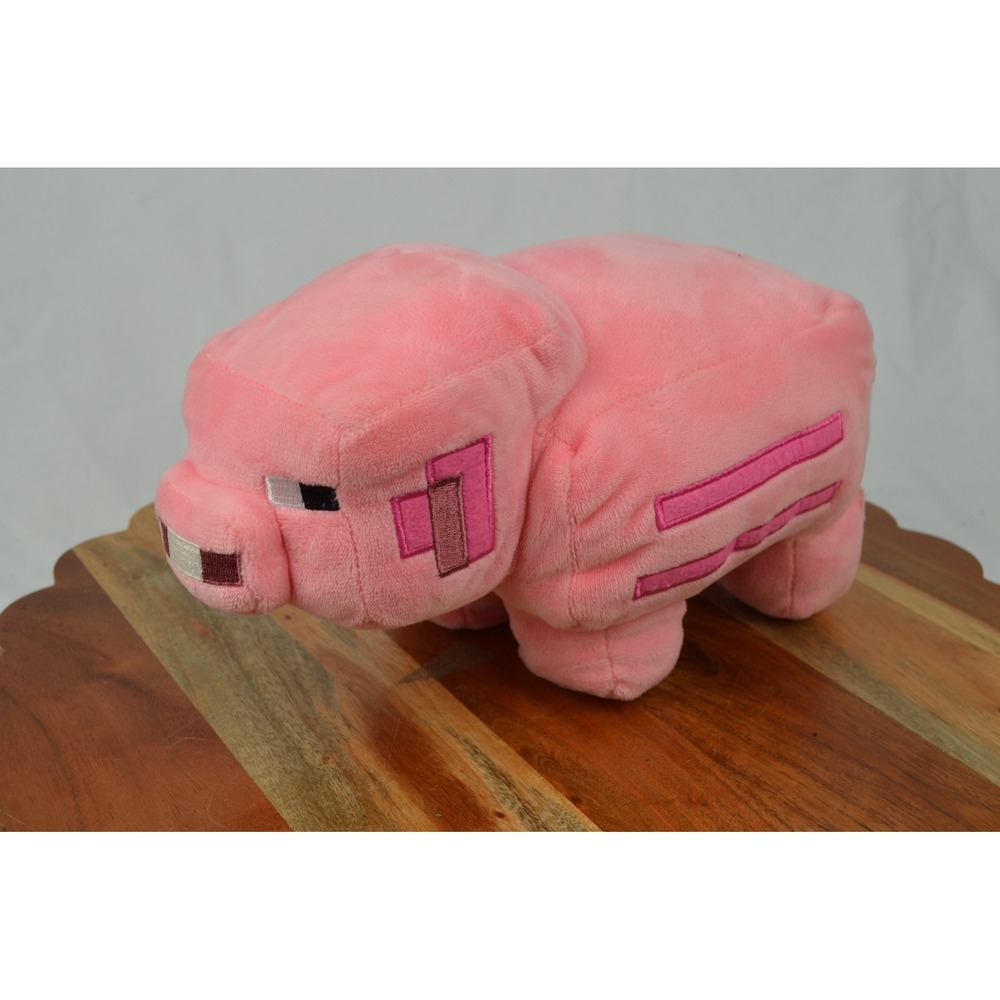 Minecraft Pink Pig Plush 9" Mattel Mojang Stuffed Animal